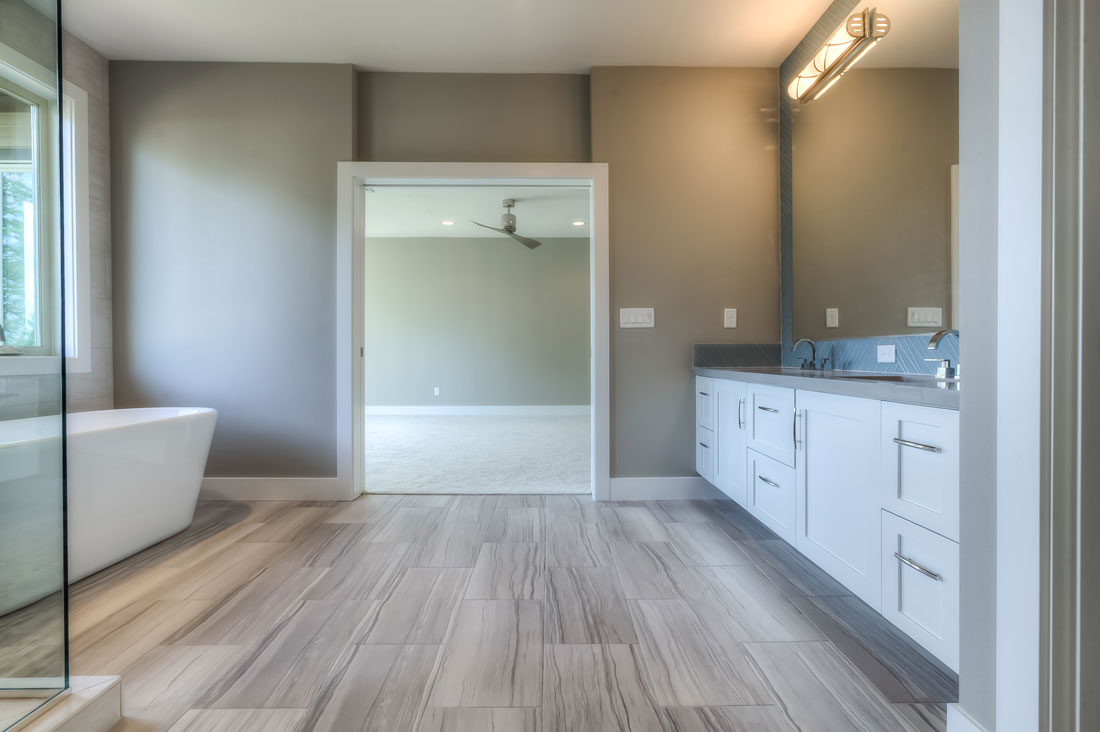 Beautiful Bathroom tile. Custom installation by Crown Tile installers