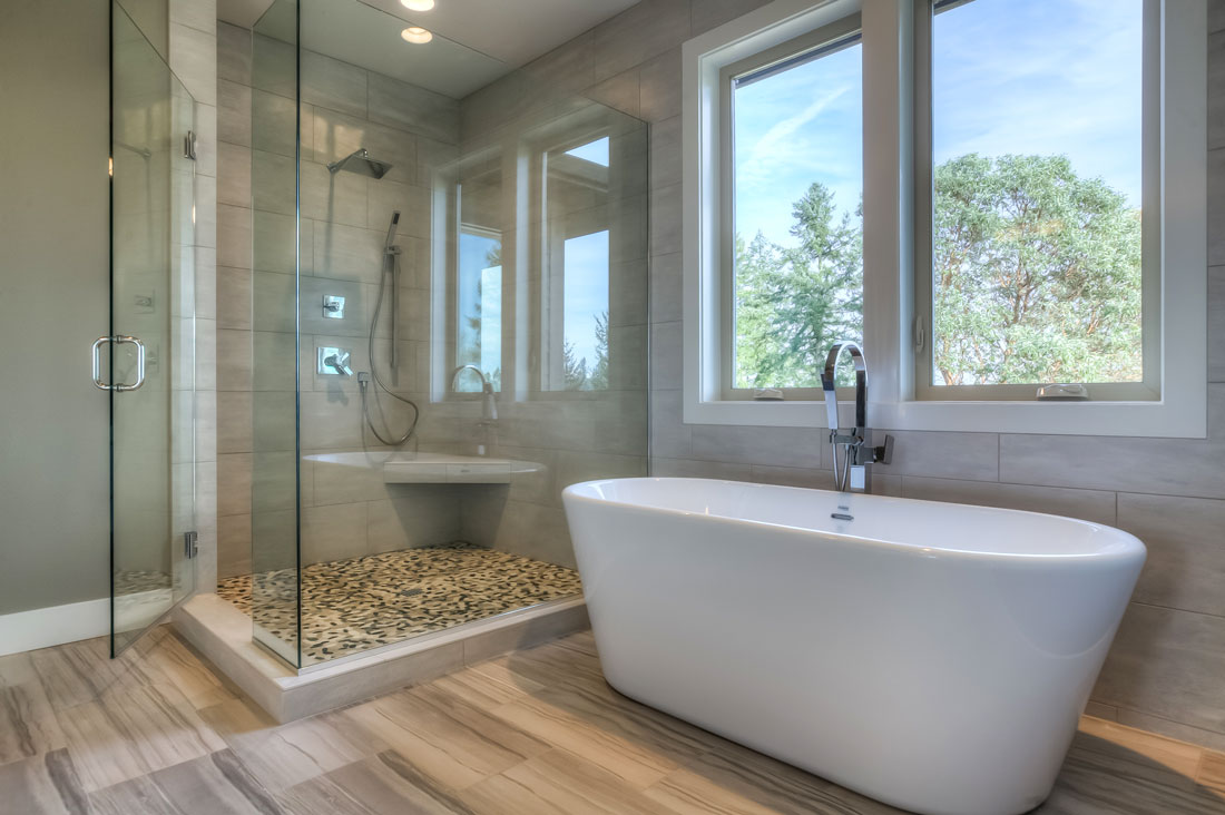 Custom bathroom tile and flooring by Crown Tile Inc., Portland Oregon